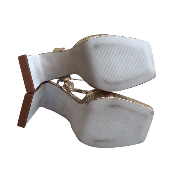 Steve Madden Gold Propel Platform Heel Size 6 - Picture 12 of 14